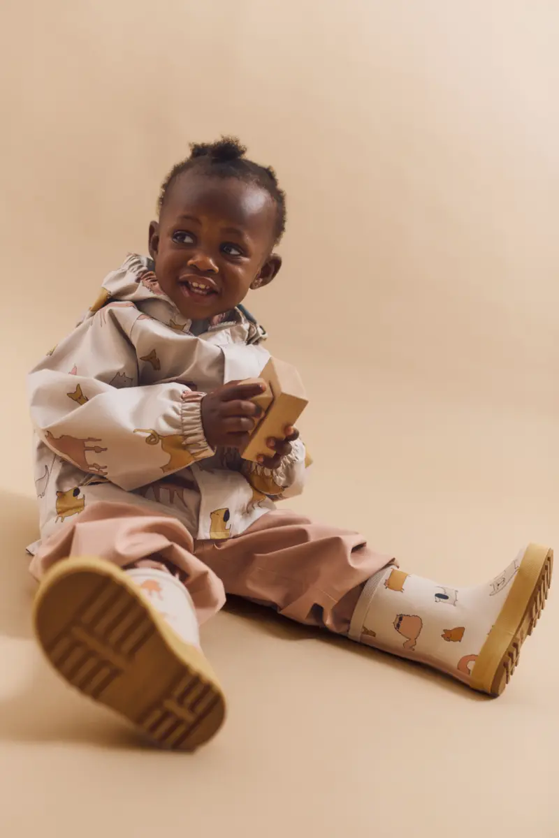 Liewood Softshell Regenbekleidungs-Set Manu „Cats and Dogs / Sandy“