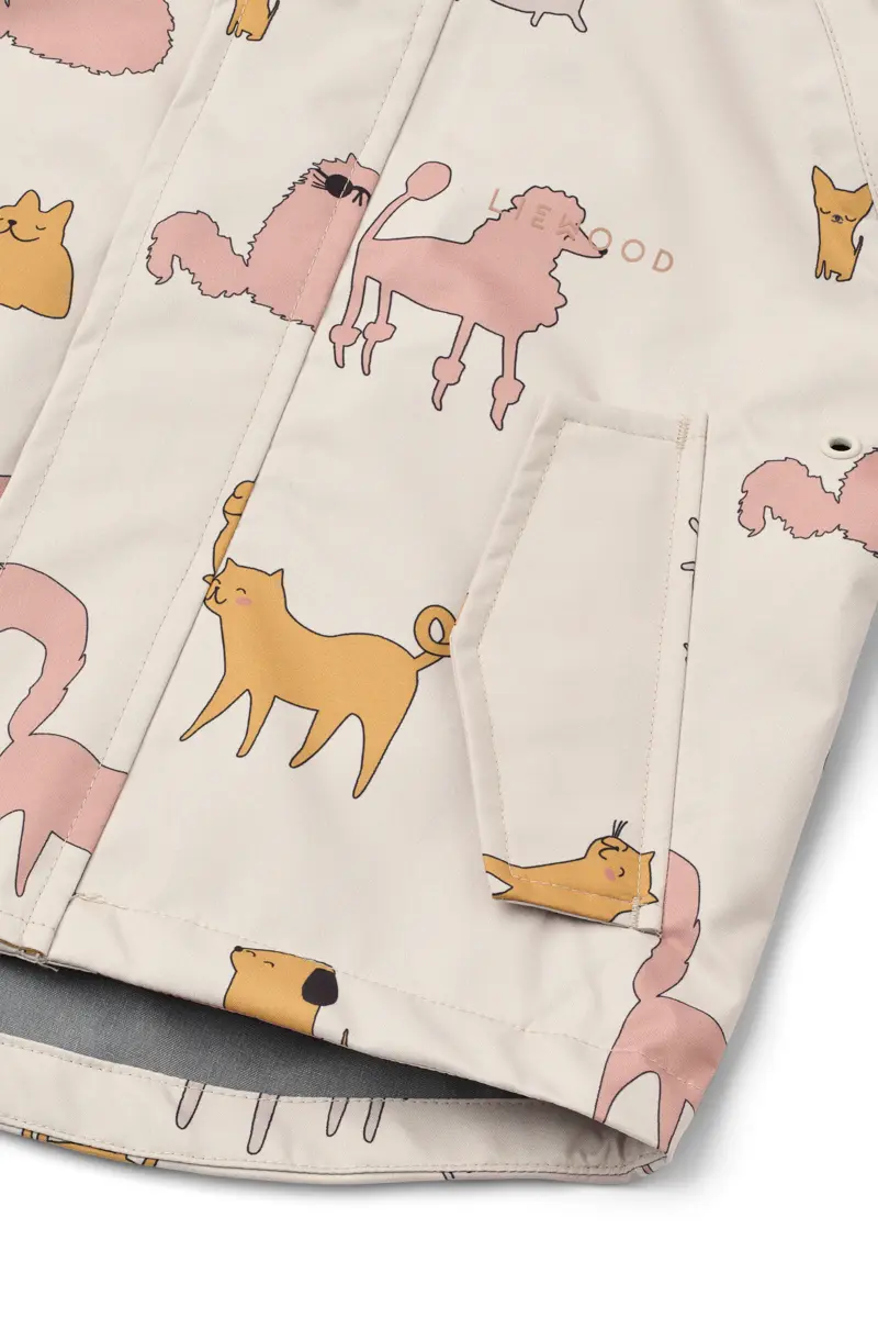 Liewood Softshell Regenbekleidungs-Set Manu „Cats and Dogs / Sandy“