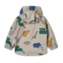 Liewood Softshell Regenbekleidungs-Set Manu „Dinosaurs / Nebelgrau“