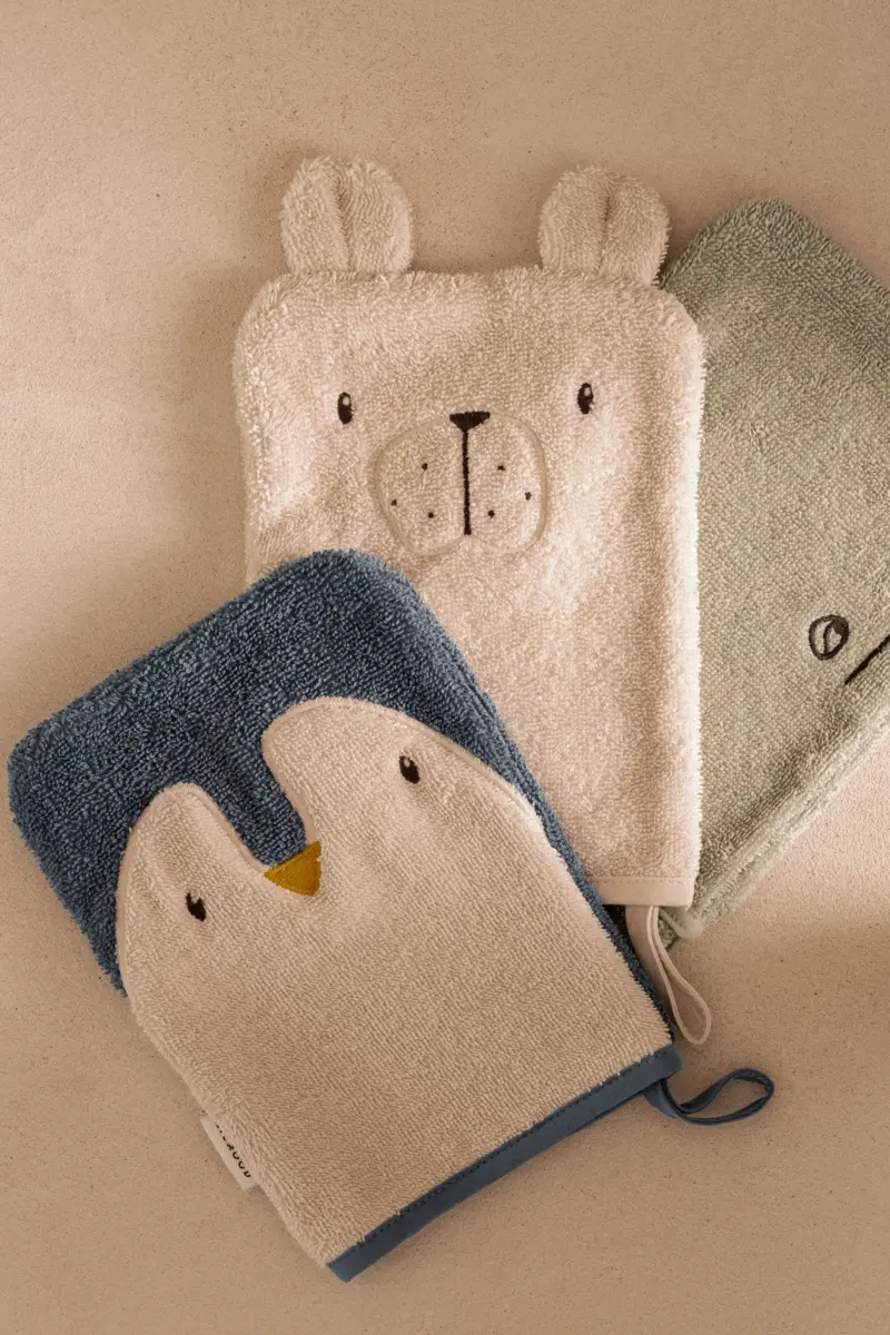 Liewood Sylvester Waschlappen 3er-Set „Arctic Sea : Ocean view“