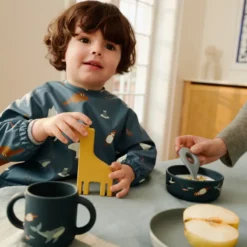 Liewood Vivi Silikon Geschirr-Set „Arctic Sea / Ocean view“, 4er-Set