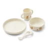 Liewood Vivi Silikon Geschirr-Set „Elephant / Creme de la creme“, 4er-Set