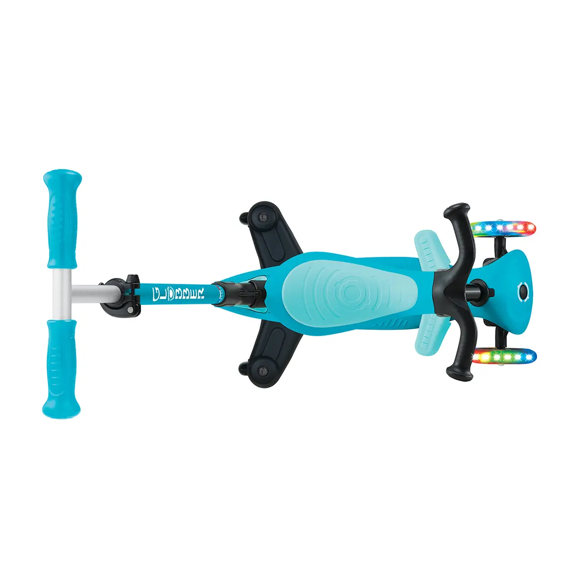 Globber 3-in-1 Roller Go-Up Active Lights 360 Grad mit Leuchtrollen – Blau, Hinterradlenkung, 15M-9J
