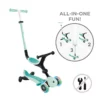 Globber 3-in-1 Roller Go-Up Active Lights 360 Grad mit Leuchtrollen – Mint, Hinterradlenkung, 15M-9J