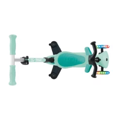 Globber 3-in-1 Roller Go-Up Active Lights 360 Grad mit Leuchtrollen – Mint, Hinterradlenkung, 15M-9J