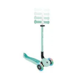 Globber 3-in-1 Roller Go-Up Active Lights 360 Grad mit Leuchtrollen – Mint, Hinterradlenkung, 15M-9J