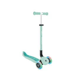 Globber 3-in-1 Roller Go-Up Active Lights 360 Grad mit Leuchtrollen – Mint, Hinterradlenkung, 15M-9J