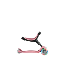Globber 3-in-1 Roller Go-Up Active Lights 360 Grad mit Leuchtrollen – Pastellrosa, Hinterradlenkung, 15M-9J