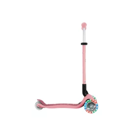 Globber 3-in-1 Roller Go-Up Active Lights 360 Grad mit Leuchtrollen – Pastellrosa, Hinterradlenkung, 15M-9J