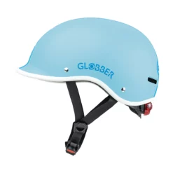 Globber Kinderhelm Master Lights, pastelblau, Gr. XS/S, 47-51 cm, mit Rücklicht