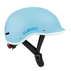 Globber Kinderhelm Master Lights, pastelblau, Gr. XS/S, 47-51 cm, mit Rücklicht