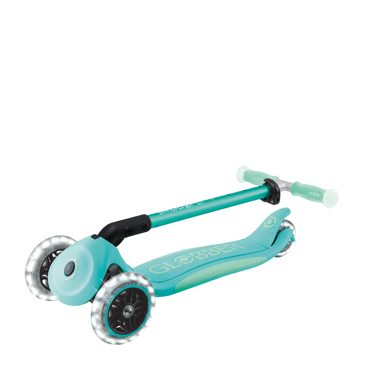 Globber Roller Elite Glow Lights mit Leuchtrollen – Dunkelmint, ab 3 Jahre