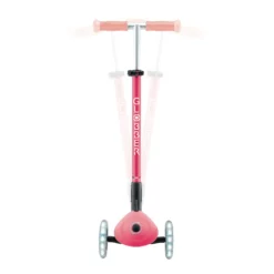 Globber Roller Elite Glow Lights mit Leuchtrollen – Pastellrosa, ab 3 Jahre