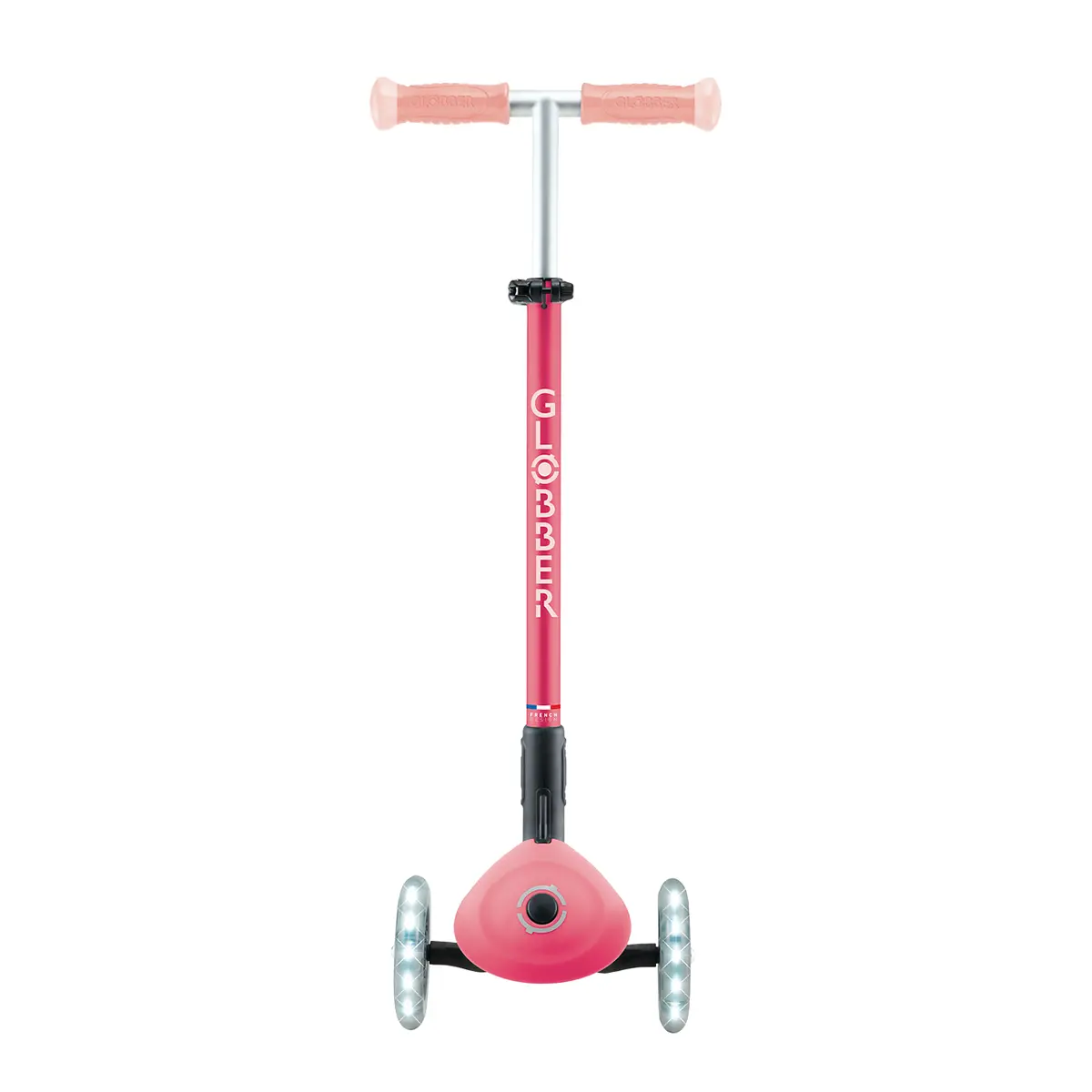 Globber Roller Elite Glow Lights mit Leuchtrollen – Pastellrosa, ab 3 Jahre