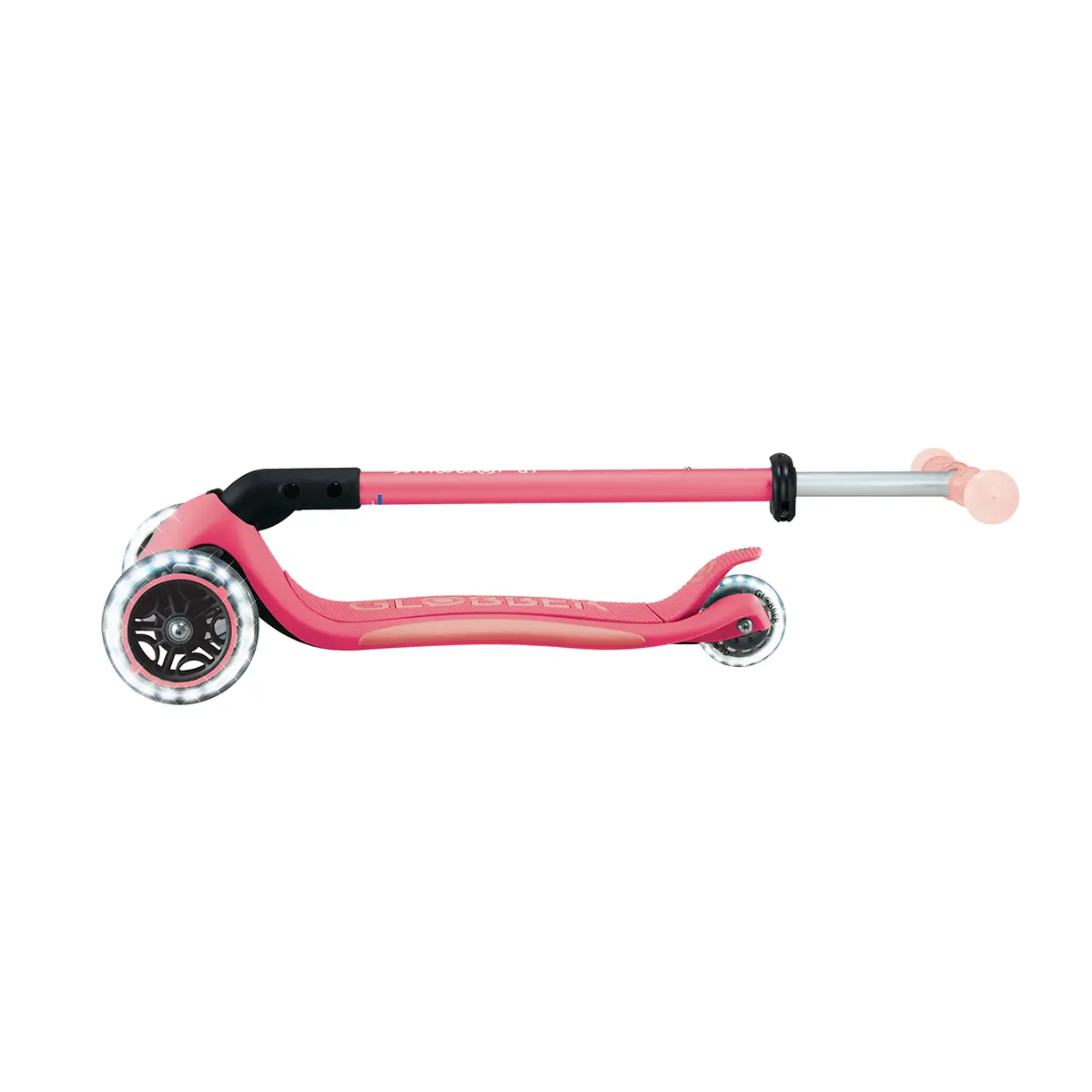 Globber Roller Elite Glow Lights mit Leuchtrollen – Pastellrosa, ab 3 Jahre