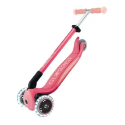 Globber Roller Elite Glow Lights mit Leuchtrollen – Pastellrosa, ab 3 Jahre
