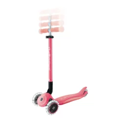Globber Roller Elite Glow Lights mit Leuchtrollen – Pastellrosa, ab 3 Jahre
