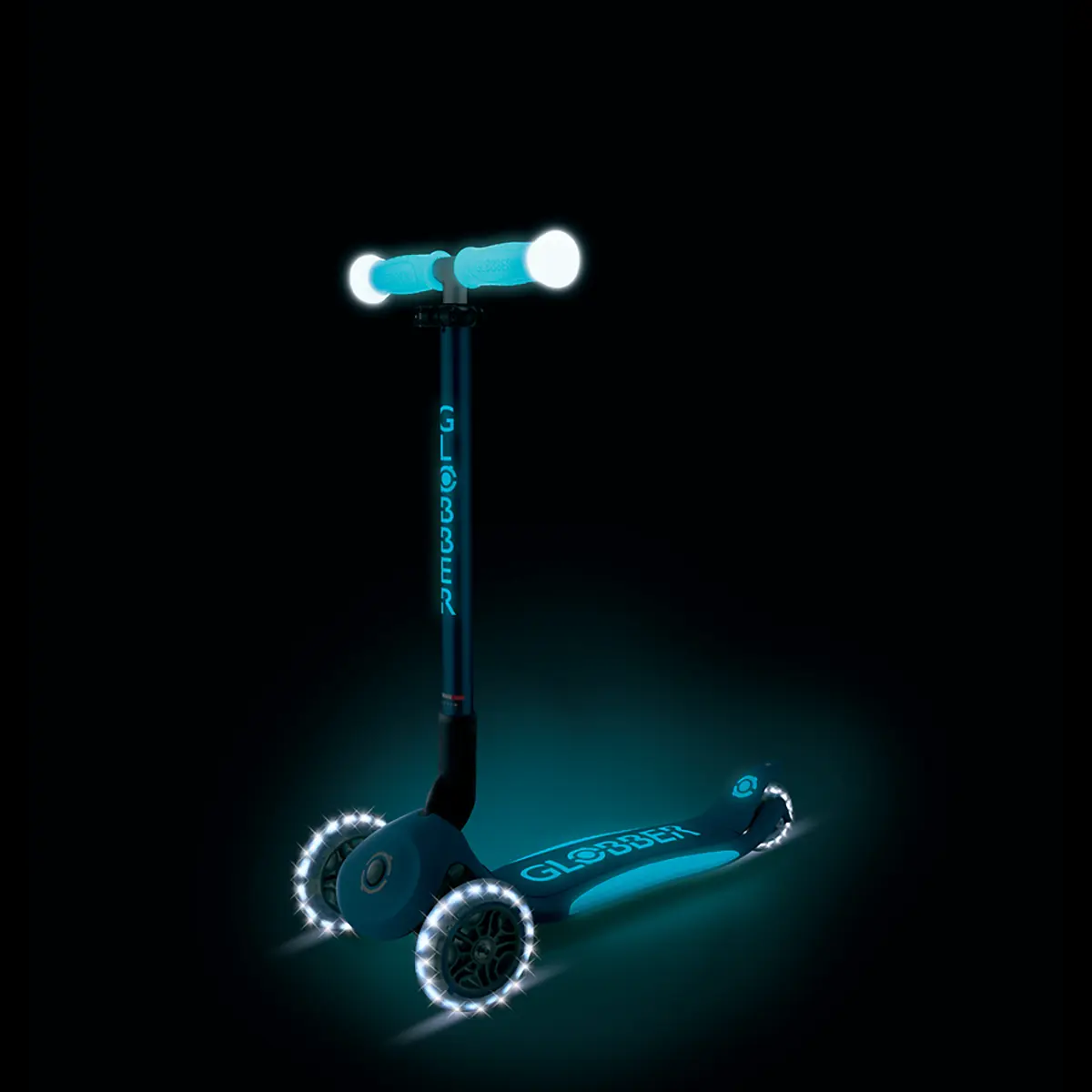 Globber Roller Elite Glow Lights mit Leuchtrollen – Petrol, ab 3 Jahre