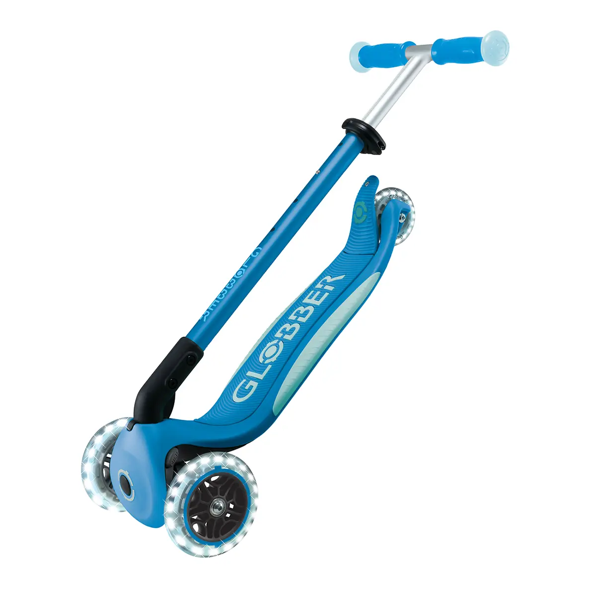 Globber Roller Elite Glow Lights mit Leuchtrollen – Petrol, ab 3 Jahre