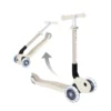 Globber Roller Junior Foldable Lights ECO mit Leuchtrollen – kokos weiß, 2-6 Jahre