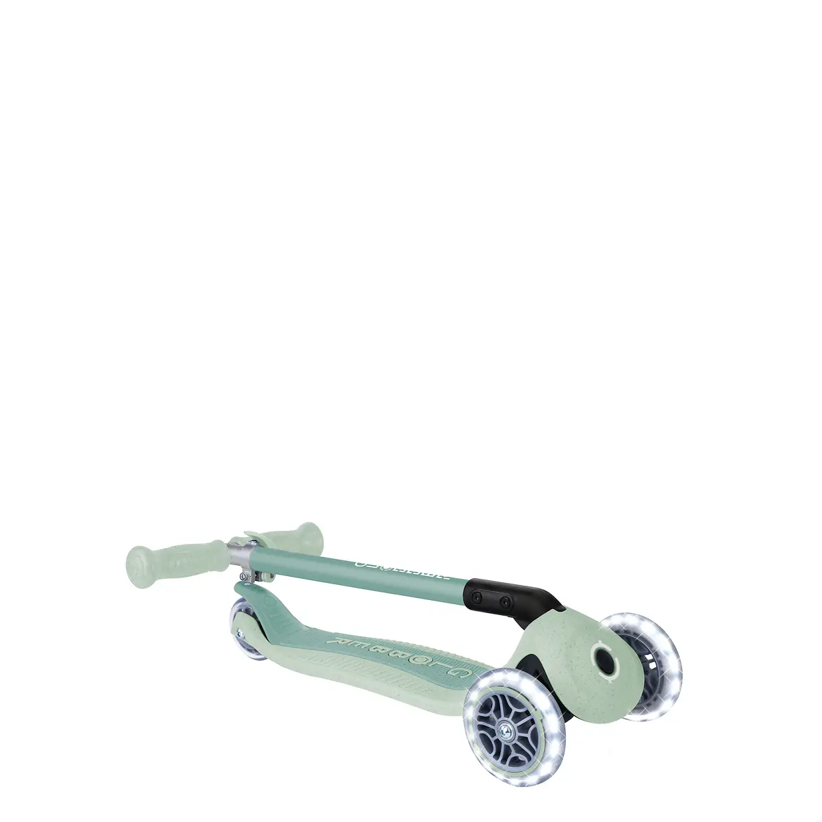 Globber Roller Primo Foldable Lights ECO mit Leuchtrollen – Pistazie, 3-9 Jahre