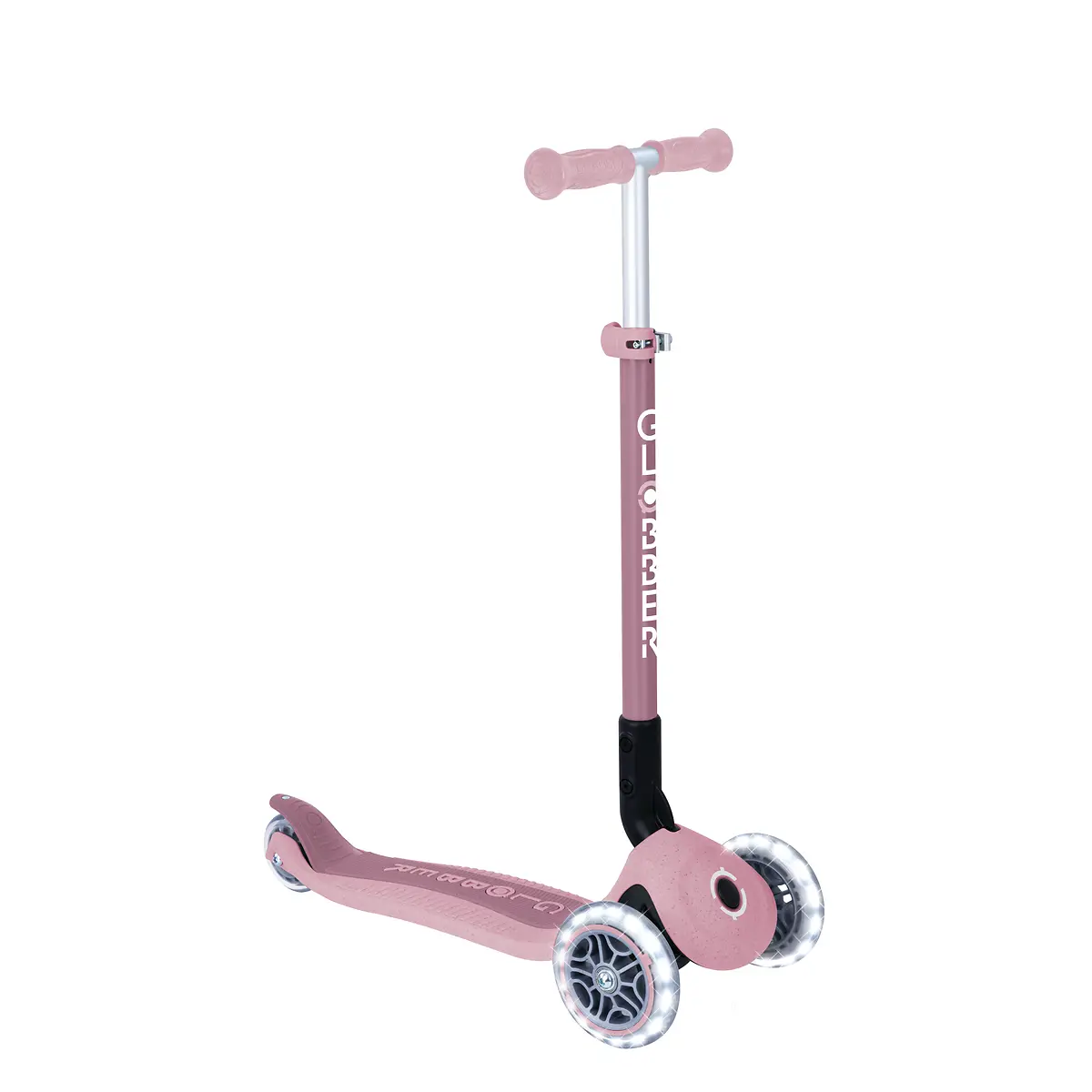 Globber Roller Primo Foldable Lights ECO mit Leuchtrollen – Beere, 3-9 Jahre