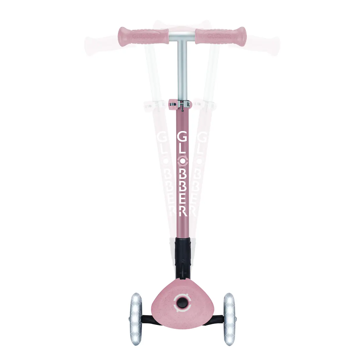 Globber Roller Primo Foldable Lights ECO mit Leuchtrollen – Beere, 3-9 Jahre