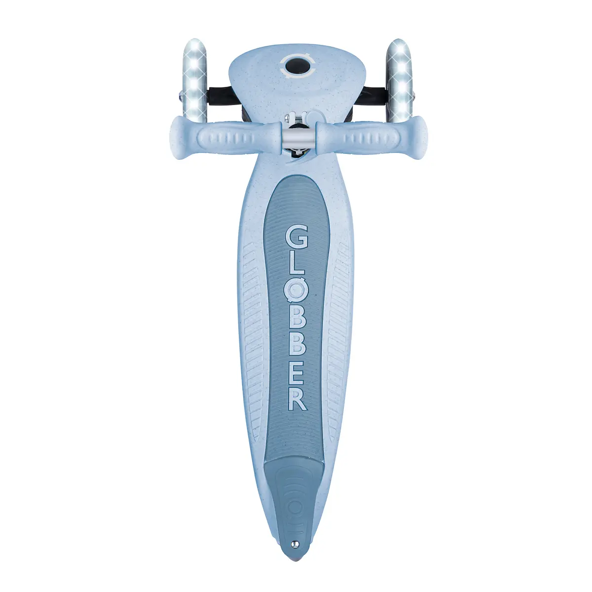 Globber Roller Primo Foldable Plus Lights ECO mit Leuchtrollen – Blaubeere, 3-9 Jahre