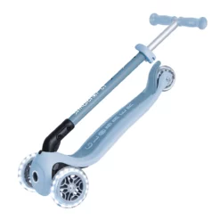 Globber Roller Primo Foldable Plus Lights ECO mit Leuchtrollen – Blaubeere, 3-9 Jahre