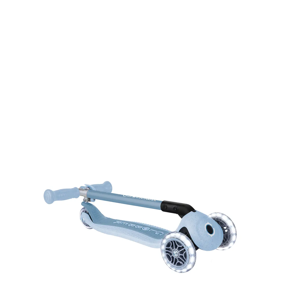 Globber Roller Primo Foldable Plus Lights ECO mit Leuchtrollen – Blaubeere, 3-9 Jahre
