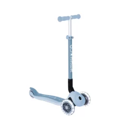 Globber Roller Primo Foldable Plus Lights ECO mit Leuchtrollen – Blaubeere, 3-9 Jahre