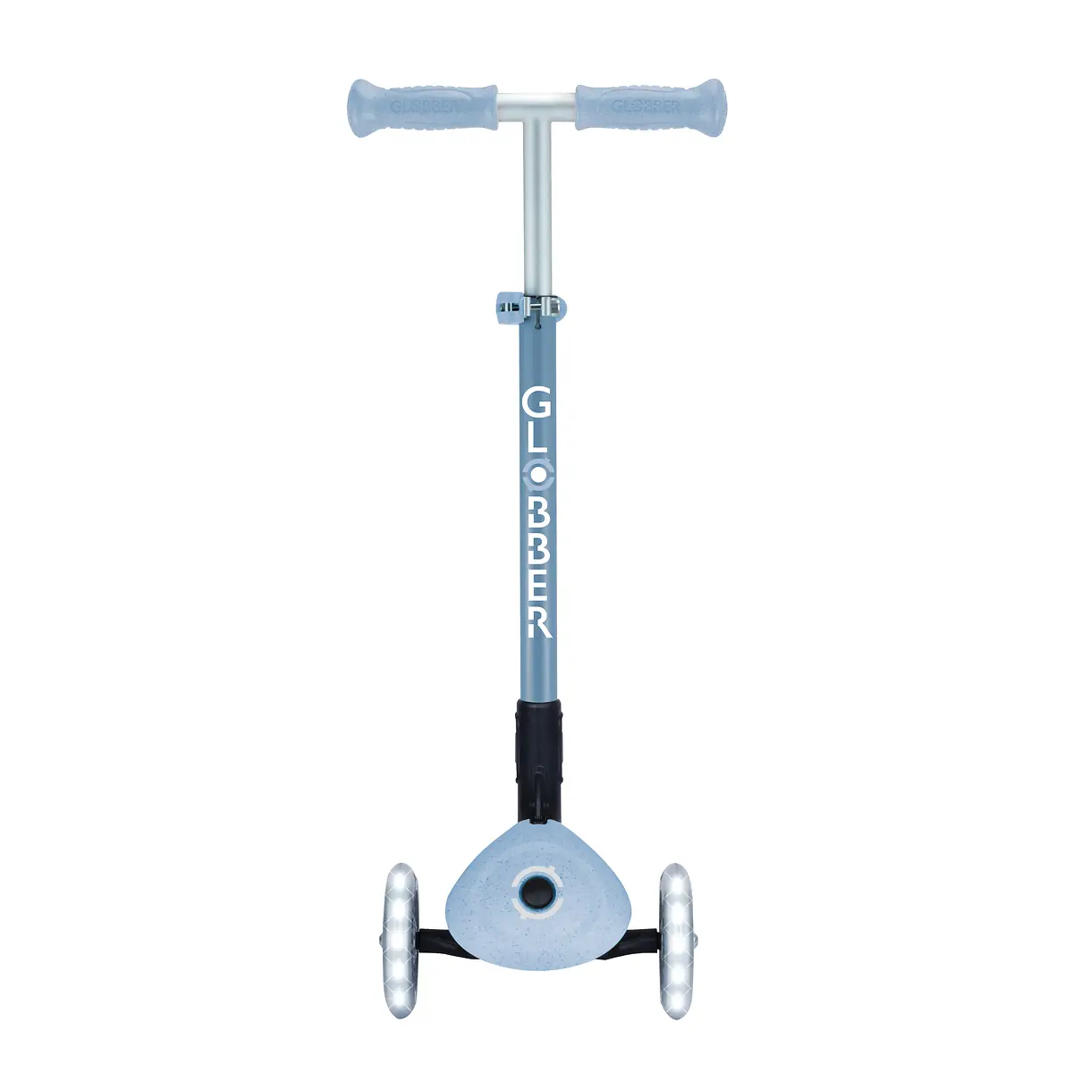 Globber Roller Primo Foldable Plus Lights ECO mit Leuchtrollen – Blaubeere, 3-9 Jahre