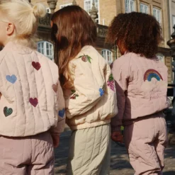 Konges Sløjd Bomberjacke Juno „Regenbogen / Twillight Mauve“