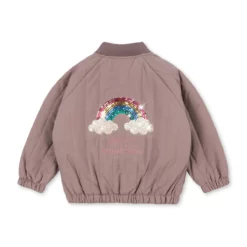 Konges Sløjd Bomberjacke Juno „Regenbogen / Twillight Mauve“