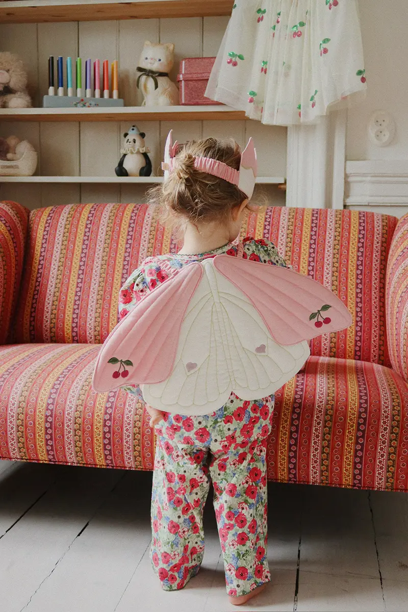 Konges Sløjd Kinderkostüm-Set „Schmetterling / Rosie Blush“