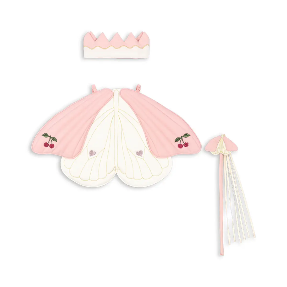 Konges Sløjd Kinderkostüm-Set „Schmetterling / Rosie Blush“