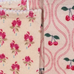 Konges Sløjd Kindersocken-Set „Cherry Mix“, 2er-Pack