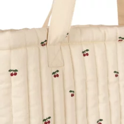 Konges Sløjd gesteppte Stofftasche Molly „Cherry aop“, großer Shopper