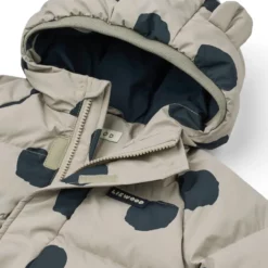 Liewood Daunenjacke Adelina „Spot dots / Mist“ Kapuze mit Ohren