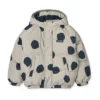 Liewood Daunenjacke Adelina „Spot dots / Nebelgrau“ mit Kapuze