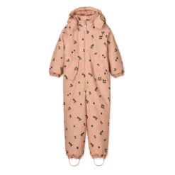 Liewood PU Regenanzug Maddy „Berry / Pale tuscany / Embroidery“ Matschanzug mit Kapuze
