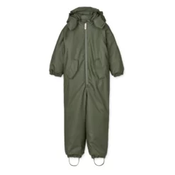Liewood PU Regenanzug Maddy „Hunter green“ Matschanzug mit Kapuze