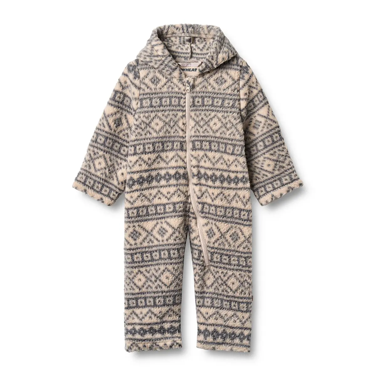 Wheat Baby-Fleeceanzug Allo „Warm Sand Jaquard“
