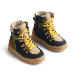 Wheat Kinder Winterstiefel Tex Hiker Toni „Blue“ Leder und Wildleder