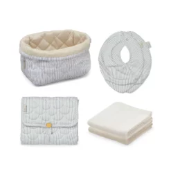 Cam Cam Baby-Pflegset „Classic stripes blue“, 24x15x14cm