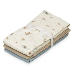 Cam Cam Mulltuch „Sea Garden“, 3er-Set, GOTS, 70x70cm