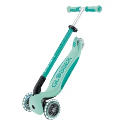 Globber 3-in-1 Roller Go-Up Deluxe Lights 360 Grad mit Leuchtrollen – Mint, Hinterradlenkung, 15M-9J – Bild 18