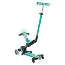 Globber 3-in-1 Roller Go-Up Deluxe Lights 360 Grad mit Leuchtrollen – Mint, Hinterradlenkung, 15M-9J – Bild 8