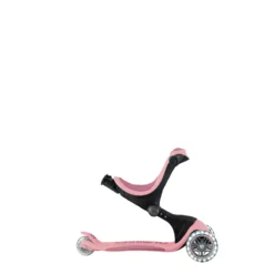 Globber 3-in-1 Roller Go-Up Deluxe Lights 360 Grad mit Leuchtrollen – Pastellrosa, Hinterradlenkung, 15M-9J