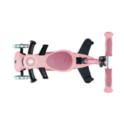 Globber 3-in-1 Roller Go-Up Deluxe Lights 360 Grad mit Leuchtrollen – Pastellrosa, Hinterradlenkung, 15M-9J